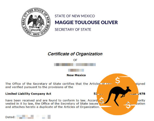 Certificate of Organization